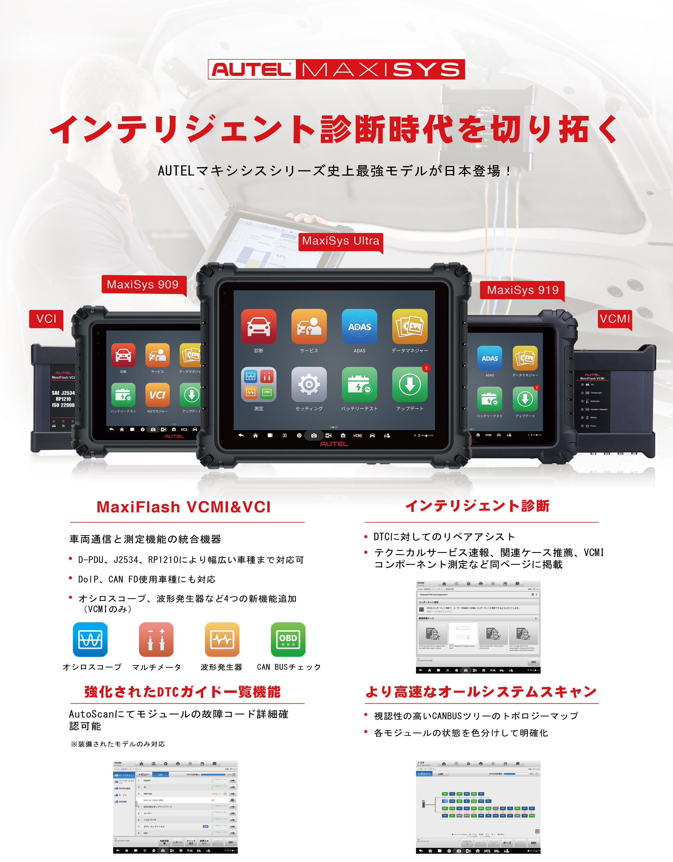 AUTEL オーテル MaxiDiag PRO MD801 故障診断機